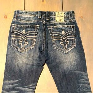 ROCK REVIVAL JEANS STEVEN STRAIGHT LEG 32X34